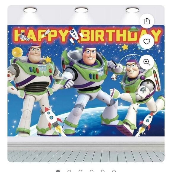 Buzz Lightyear Birthday Party Backdrop - Picture 1 of 5